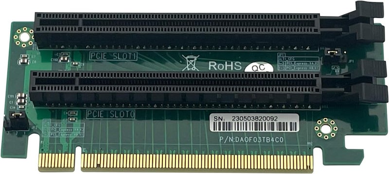 ipolex PCI-Express 16x Riser Card 2 Slot 270-Degree R-Angle Riser Adapter, 2U Card for E5 Two-Way Server, RS44SR-2(210) - Image 2